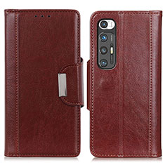 Funda de Cuero Cartera con Soporte Carcasa M01L para Xiaomi Mi 10S 5G Marron