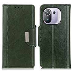 Funda de Cuero Cartera con Soporte Carcasa M01L para Xiaomi Mi 11 Pro 5G Verde