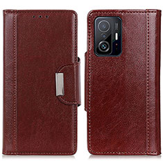 Funda de Cuero Cartera con Soporte Carcasa M01L para Xiaomi Mi 11T 5G Marron