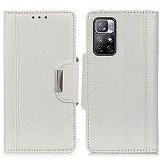 Funda de Cuero Cartera con Soporte Carcasa M01L para Xiaomi Poco M4 Pro 5G Blanco