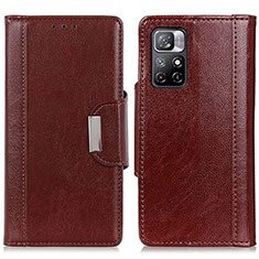 Funda de Cuero Cartera con Soporte Carcasa M01L para Xiaomi Poco M4 Pro 5G Marron