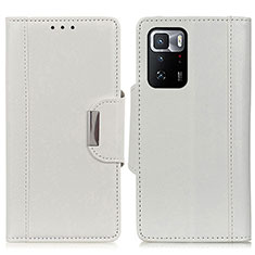 Funda de Cuero Cartera con Soporte Carcasa M01L para Xiaomi Poco X3 GT 5G Blanco