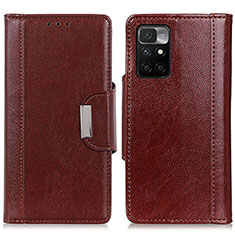 Funda de Cuero Cartera con Soporte Carcasa M01L para Xiaomi Redmi 10 (2022) Marron