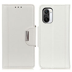 Funda de Cuero Cartera con Soporte Carcasa M01L para Xiaomi Redmi K40 5G Blanco