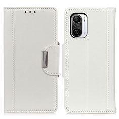 Funda de Cuero Cartera con Soporte Carcasa M01L para Xiaomi Redmi K40 Pro+ Plus 5G Blanco