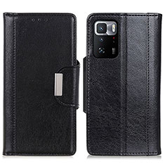 Funda de Cuero Cartera con Soporte Carcasa M01L para Xiaomi Redmi Note 10 Pro 5G Negro