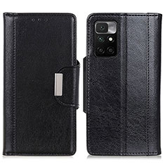 Funda de Cuero Cartera con Soporte Carcasa M01L para Xiaomi Redmi Note 11 4G (2021) Negro