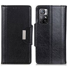 Funda de Cuero Cartera con Soporte Carcasa M01L para Xiaomi Redmi Note 11 5G Negro