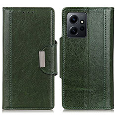 Funda de Cuero Cartera con Soporte Carcasa M01L para Xiaomi Redmi Note 12 4G Verde