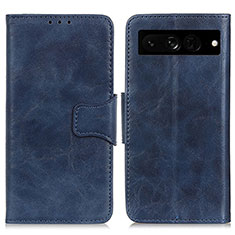 Funda de Cuero Cartera con Soporte Carcasa M02L para Google Pixel 7 Pro 5G Azul