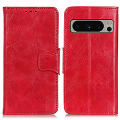 Funda de Cuero Cartera con Soporte Carcasa M02L para Google Pixel 8 Pro 5G Rojo