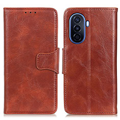 Funda de Cuero Cartera con Soporte Carcasa M02L para Huawei Enjoy 50 Marron