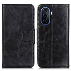 Funda de Cuero Cartera con Soporte Carcasa M02L para Huawei Enjoy 50 Negro