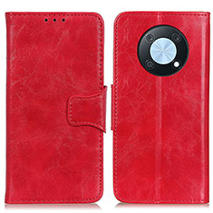 Funda de Cuero Cartera con Soporte Carcasa M02L para Huawei Enjoy 50 Pro Rojo