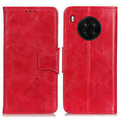 Funda de Cuero Cartera con Soporte Carcasa M02L para Huawei Honor 50 Lite Rojo