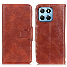 Funda de Cuero Cartera con Soporte Carcasa M02L para Huawei Honor X6 5G Marron