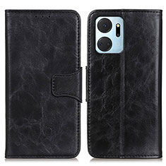 Funda de Cuero Cartera con Soporte Carcasa M02L para Huawei Honor X7a Negro