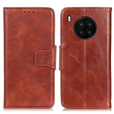 Funda de Cuero Cartera con Soporte Carcasa M02L para Huawei Nova 8i Marron