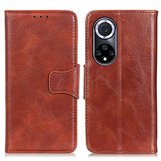 Funda de Cuero Cartera con Soporte Carcasa M02L para Huawei Nova 9 Marron