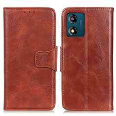 Funda de Cuero Cartera con Soporte Carcasa M02L para Motorola Moto E13 Marron