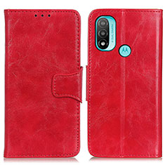 Funda de Cuero Cartera con Soporte Carcasa M02L para Motorola Moto E20 Rojo