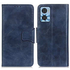 Funda de Cuero Cartera con Soporte Carcasa M02L para Motorola Moto E22 Azul