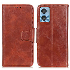 Funda de Cuero Cartera con Soporte Carcasa M02L para Motorola Moto E22 Marron