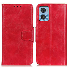 Funda de Cuero Cartera con Soporte Carcasa M02L para Motorola Moto E22 Rojo