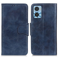 Funda de Cuero Cartera con Soporte Carcasa M02L para Motorola Moto E22i Azul