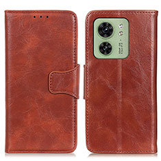 Funda de Cuero Cartera con Soporte Carcasa M02L para Motorola Moto Edge (2023) 5G Marron