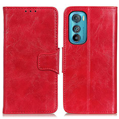 Funda de Cuero Cartera con Soporte Carcasa M02L para Motorola Moto Edge 30 5G Rojo