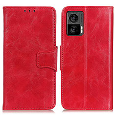 Funda de Cuero Cartera con Soporte Carcasa M02L para Motorola Moto Edge 30 Lite 5G Rojo