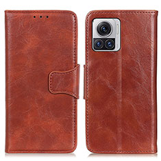 Funda de Cuero Cartera con Soporte Carcasa M02L para Motorola Moto Edge 30 Ultra 5G Marron