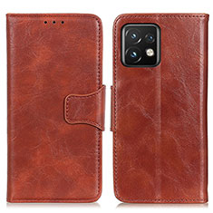 Funda de Cuero Cartera con Soporte Carcasa M02L para Motorola Moto Edge Plus (2023) 5G Marron