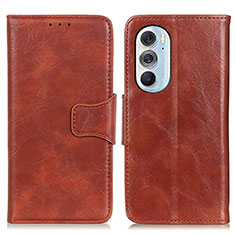 Funda de Cuero Cartera con Soporte Carcasa M02L para Motorola Moto Edge X30 5G Marron