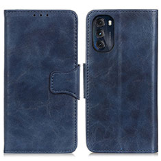 Funda de Cuero Cartera con Soporte Carcasa M02L para Motorola Moto G 5G (2022) Azul