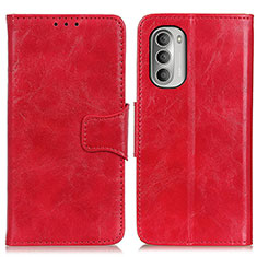 Funda de Cuero Cartera con Soporte Carcasa M02L para Motorola Moto G Stylus (2022) 4G Rojo