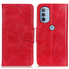 Funda de Cuero Cartera con Soporte Carcasa M02L para Motorola Moto G41 Rojo