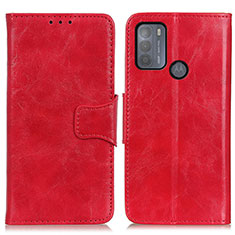 Funda de Cuero Cartera con Soporte Carcasa M02L para Motorola Moto G50 Rojo