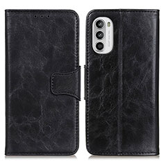 Funda de Cuero Cartera con Soporte Carcasa M02L para Motorola MOTO G52 Negro