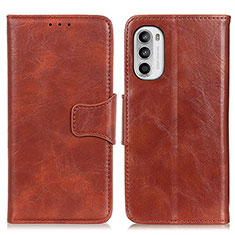 Funda de Cuero Cartera con Soporte Carcasa M02L para Motorola Moto G71s 5G Marron