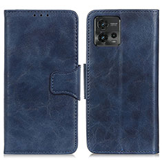 Funda de Cuero Cartera con Soporte Carcasa M02L para Motorola Moto G72 Azul