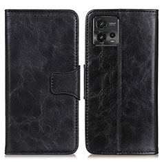 Funda de Cuero Cartera con Soporte Carcasa M02L para Motorola Moto G72 Negro