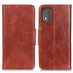 Funda de Cuero Cartera con Soporte Carcasa M02L para Nokia C02 Marron