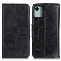 Funda de Cuero Cartera con Soporte Carcasa M02L para Nokia C12 Negro