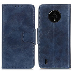 Funda de Cuero Cartera con Soporte Carcasa M02L para Nokia C200 Azul