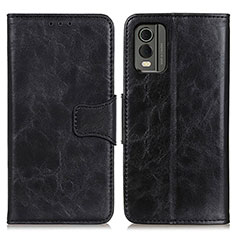 Funda de Cuero Cartera con Soporte Carcasa M02L para Nokia C32 Negro