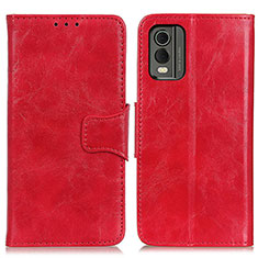 Funda de Cuero Cartera con Soporte Carcasa M02L para Nokia C32 Rojo