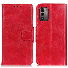 Funda de Cuero Cartera con Soporte Carcasa M02L para Nokia G11 Rojo