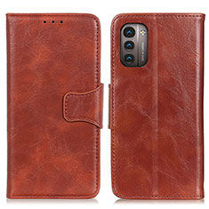 Funda de Cuero Cartera con Soporte Carcasa M02L para Nokia G21 Marron